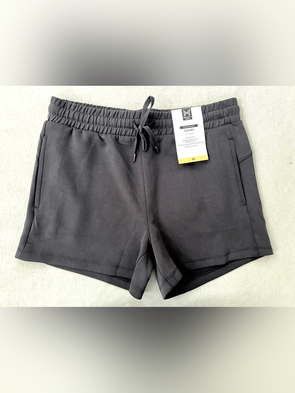 Women’s Super Soft and Comfortable Black Casual Athletic Drawstring Shorts